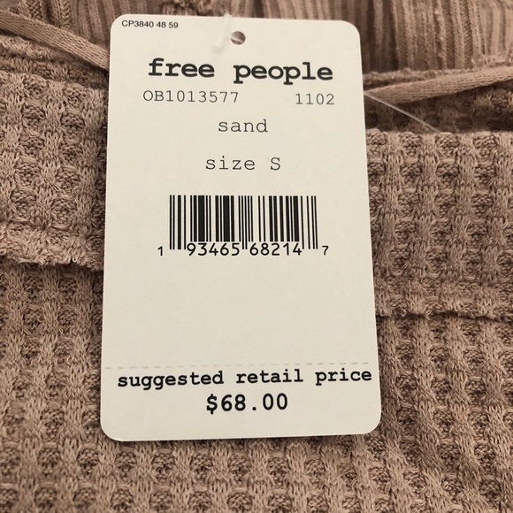 ✅SOLD NWT Free People Thermal Sand Size S - Picture 3 of 5